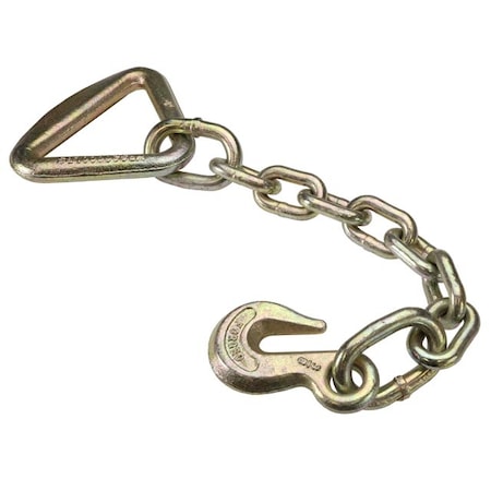 Us Cargo Control 3/8" x 18" Chain Extension w/ 4" D-Ring - 20, 000 lbs Break Strength CE18384DR70